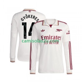 Camisolas de futebol Arsenal Viktor Gyokeres 14 Equipamento 3ª 2025/26 Manga Comprida